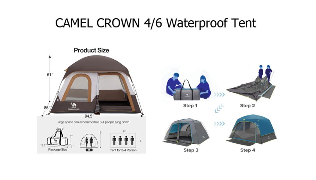 Camel Crown 4 to 6 Person Waterproof Tent